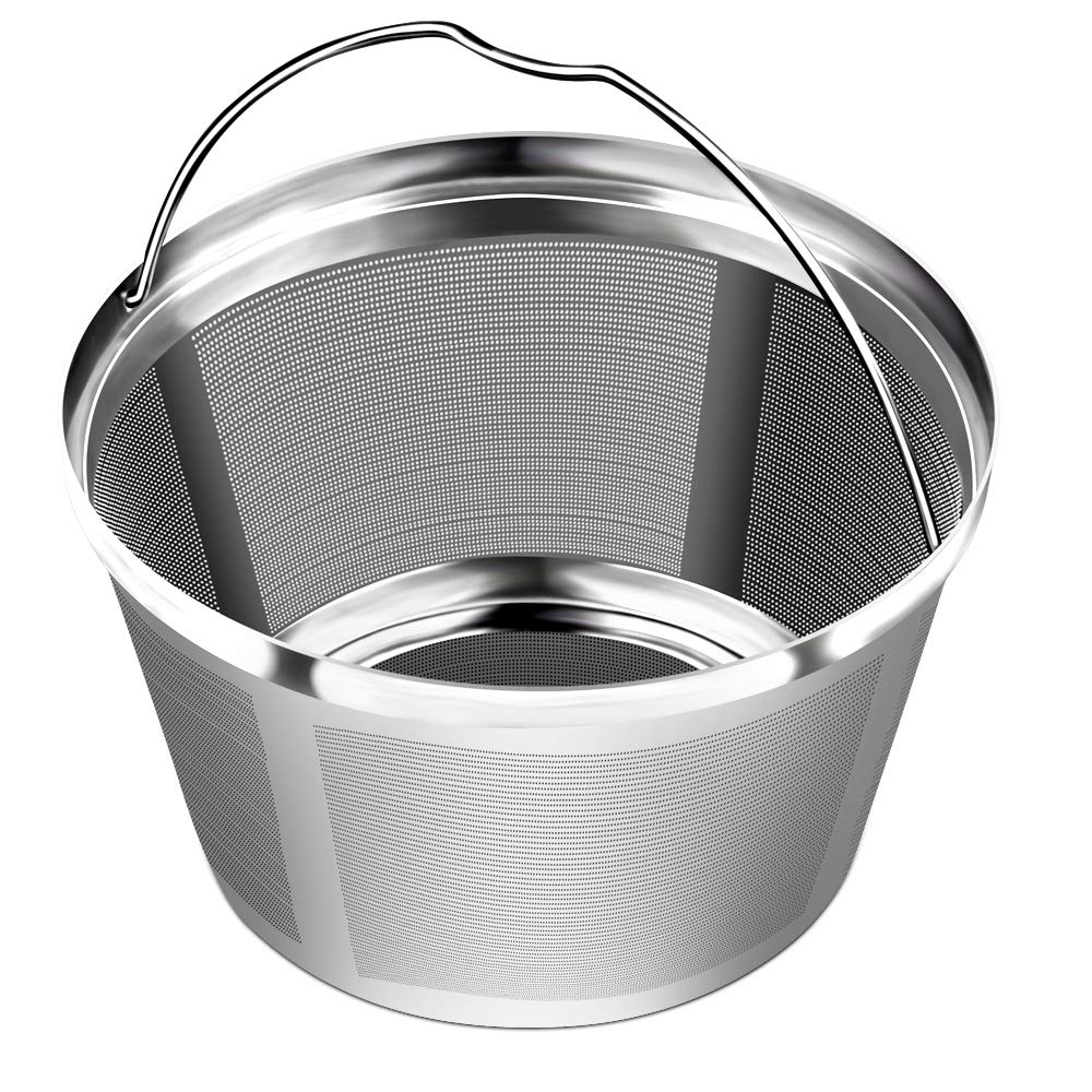 8-12 Cup Reusable Basket Coffee Filters, Perfect Fit for Mr. Coffee, Black & Decker, Krups Coffee Makers
