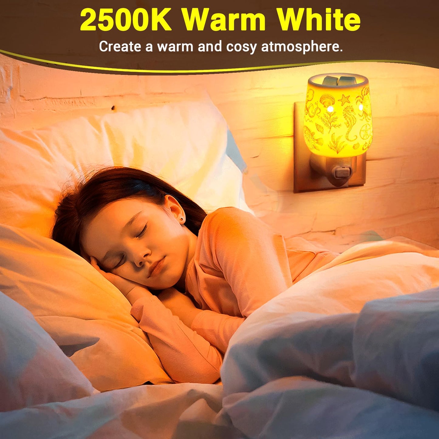 Himalayan Salt Lamp Bulbs 15W C7 Dimmable Rock Salt Light Bulbs E12 Base Night Light Bulbs for Scentsy Wax Warmer, Salt Lamp, Plug in Wax Diffuser Pack of 2