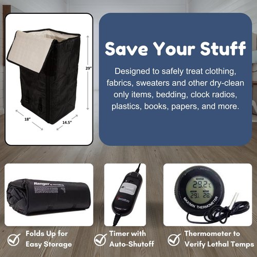 ThermalStrike Ranger Bed Bug Heater | 100% to Reach Lethal Temperature | Used by Professionals and Homeowners | Effective Against Moths, Carpet Beetles and Lice.