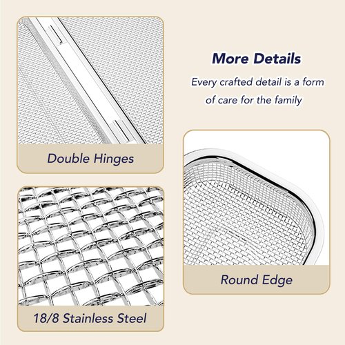 HOZETOKE Dishwasher Basket, 18/8 Food-Grade Stainless Steel Dishwasher Basket for Small Item, Bottle Accessories, Scoops, Forks, Chopsticks Cleaning, Silver