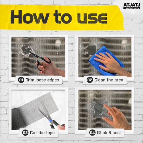 2in x 30ft (360in) Window Screen Repair Tape, Screen Door Replacement Kit, Mosquito Net Repair Tape, Window Net Screen Patch, Mesh Tape for Drywall Repair, Screen Patches for Ripped Screen, Black
