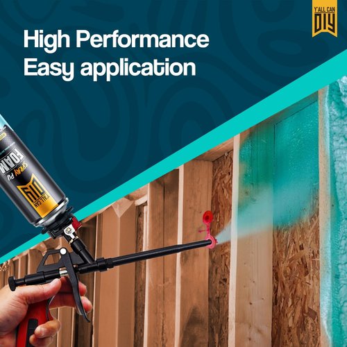 Y’allCanDiy Closed Cell Spray Foam Insulation Kit (6 Pack) – DIY Spray Foam for Thermal & Soundproofing – Insulation, Fills Gaps & Cracks