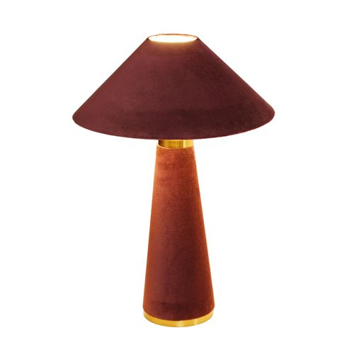 Tov Furniture Graham Burgundy Velvet Table Lamp