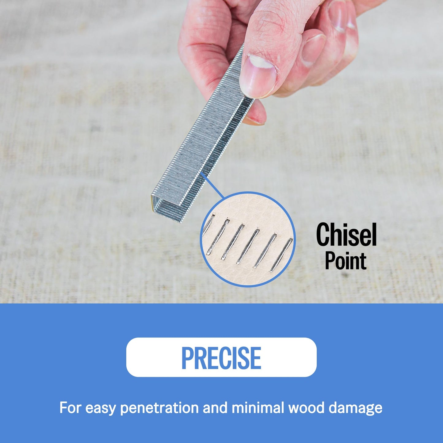 meite 21 Gauge Upholstery Staples, 1/2-Inch Crown with 3/8-Inch Length Galvanized Heavy Duty Staples for Staple Guns MT8016, MT8016S, and MT8016SLN (10,000 Counts)