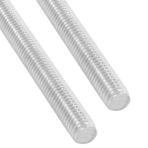 Murtenze 2Pcs M5 x 250mm Fully Threaded Rod, 304 Stainless Steel Long Threaded Screw Right Hand Threads (Silver)