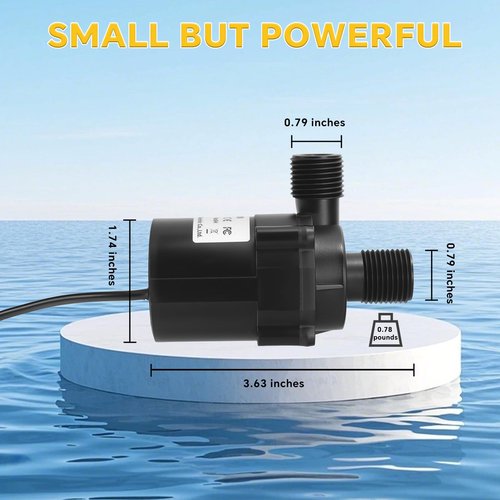 Submersible Water Pump for Dewalt 20V Battery, Quiet Mini Brushless Motor Water Pump Max Lift 8M 1100L/H for Garden, Kiddie Pool, Fish Tank (No Battery)