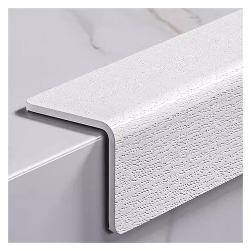 LSJINGS PVC Edge Protection Edge Trim, Indoor Self-Adhesive Corner Trim Strips, Corner Protector Strips to Decorate The Living Room Right Angle Edging(Wood White,4x100cm/1.6x39in)