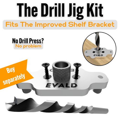 EVALD Hidden Floating Shelf Bracket | 8-Inch Heavy Duty Blind Shelf Support | Kitchen & Fireplace Mantel Bracket | Invisible Wall Mount Bracket 4 Pack