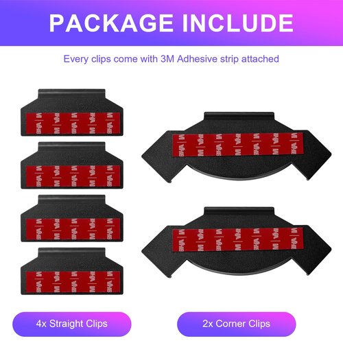 Light Strip Brackets Kit Fit for Philips-Hue Play Gradient Light Strip, for Philips 55 inch 65 inch 75 inch, Long-Wearing Hue Gradient LED Strip Mounting Clips Holder Set