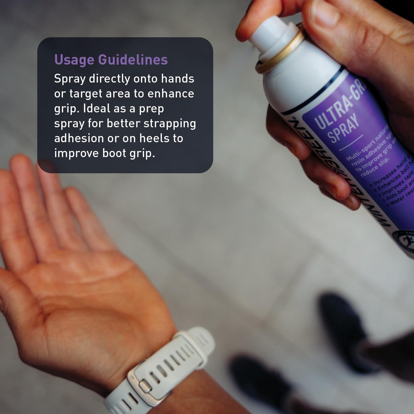 Wintergreen Ultra Grip 3.5 Fl Oz Aerosol Grip Spray - Improves Ball Handling, Football Catches, Aerial Silk, Strip Pole Grip, Racquet Grip, Tape Adhesion, Non-Slip for Sweaty Hands, Natural Rosin