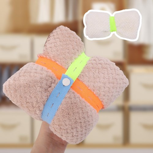 10PCS Random Color Adjustable Clothes Storage Elastic Band, Roll-up Clothing Storage Strap with Button and Buttonholes, Space Saver