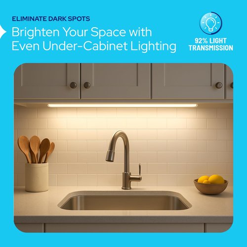 KastLite Under Cabinet Light Cover Replacement Sample Pack | 2" White Acrylic Undercabinet Lens Diffuser | All 8 Shapes Included for Fit Testing