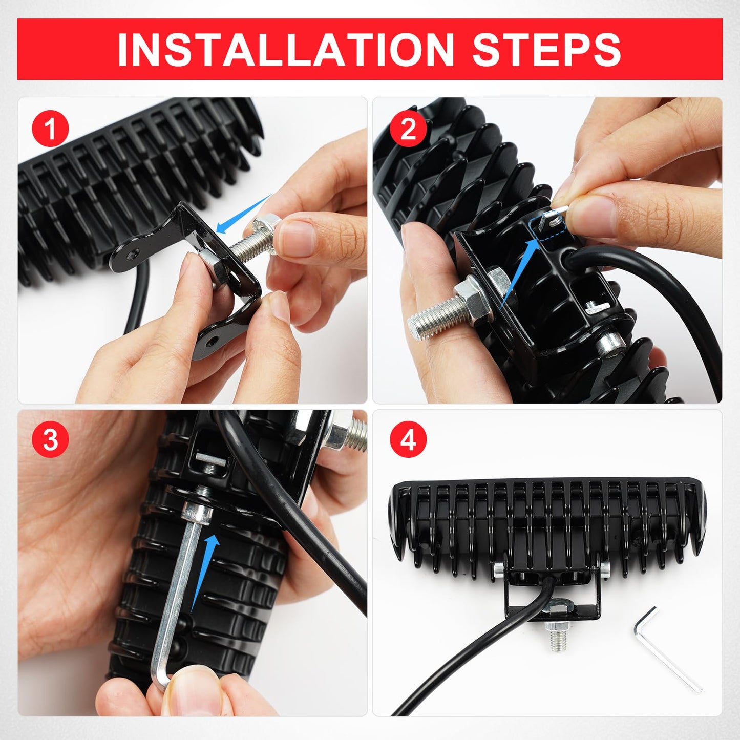 2 Pack Forklift Safety Light LED Forklift Warning Light, Pedestrian Red Zone Warning Lamp, Red Line Boundary Warehouse Work Light Truck 30W, DC12-80V