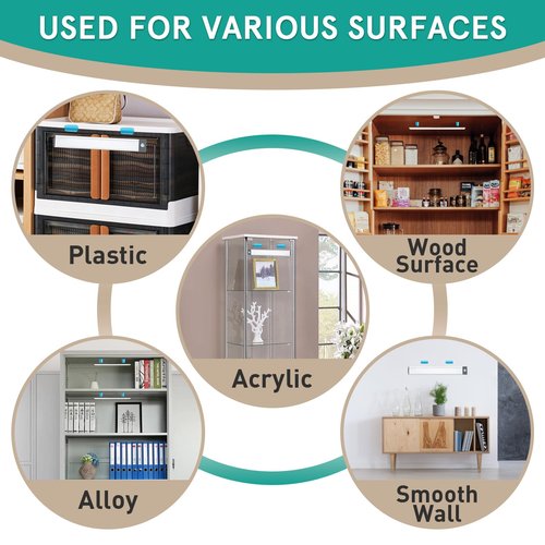Gfdoso 12 Pcs Under Cabinet Light Magnetic Strip, Replacement Magnetic Strips with Adhesive Backing for Cabinet Lights - Iron Sheet for Cabinet Lighting(3CM×1.7CM Not Magnets)
