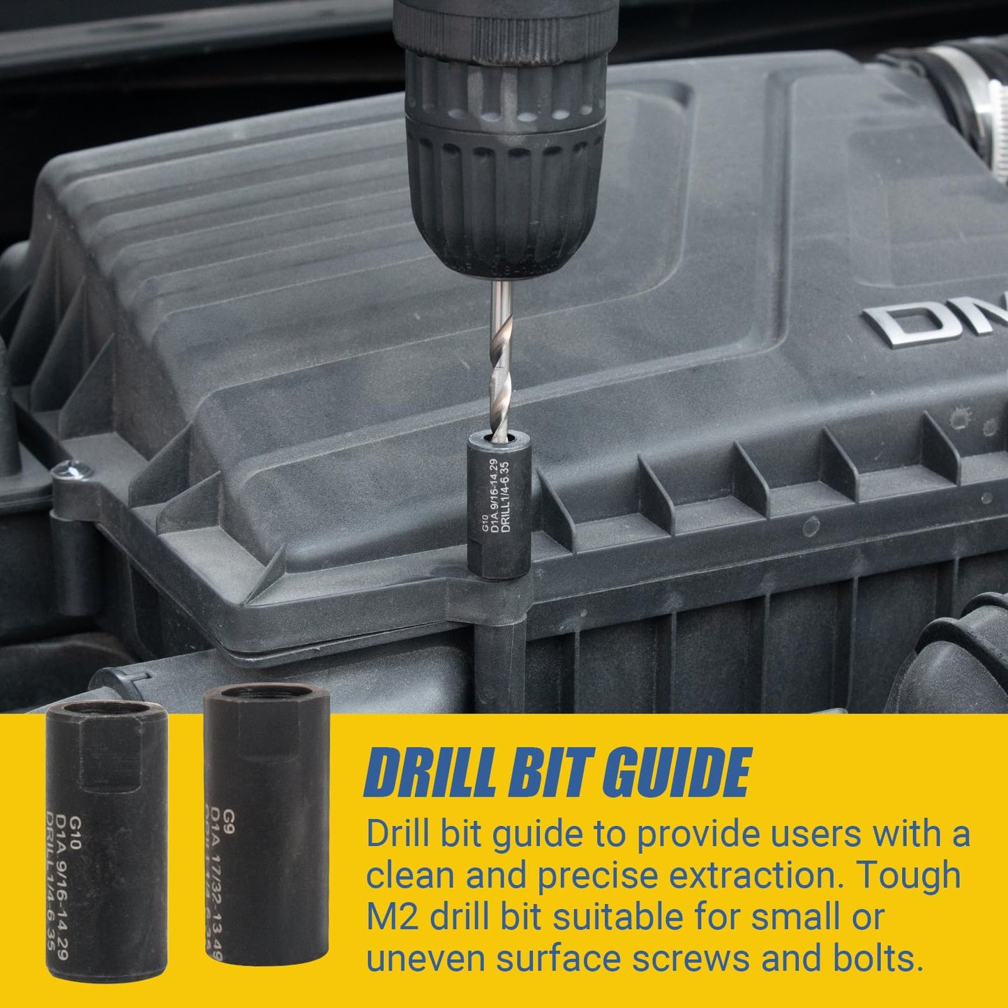 CLEVEROOL Broken Bolt Extractor, 25-Piece Drill Bit Extractor Set,Easy Out Drill Bit Guides,Drill Extractor Kit for Removing Stripped,Damaged,Rusted, Rounded-Off Bolts, Automotive Nuts & Screws