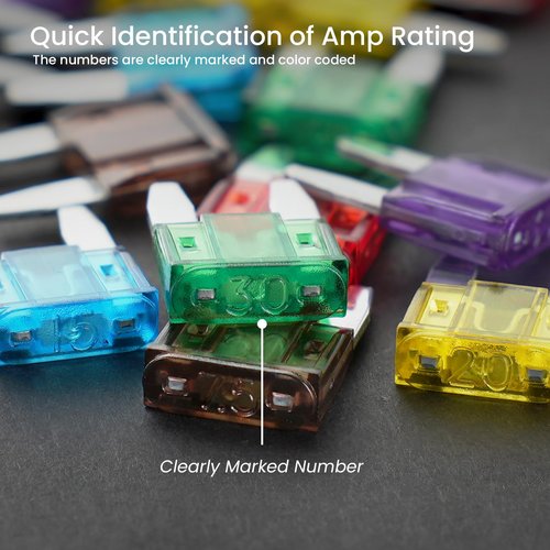 (60Pcs) 2 Amp Mini Car Fuses, 2A Automotive Fuses, Blade Fuse for Car/RV/Truck/SUV/Motorcycle/Boat