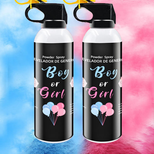 Gender Reveal Fire Extinguisher 2 Pack Boy or Girl Extinguishers for Baby Reveal - Gender Reveal Decorations Smoke with Power for Party - Blue Pink Smoke Color Powder for Reveal Party Ideas Color Run