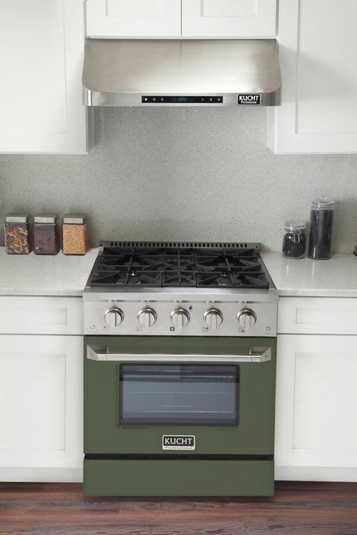 Kucht KDF302/LP-ON Dual Fuel Range, Olive Green