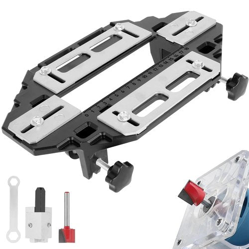 Aluminum Alloy Door Hinge Jig, Door Hinge Adjustment Tool for Template Jig and Concealed Hinge Jig, Door Lock Installation Kit, Lightweight Woodworking Hole Opener Slotting Locator