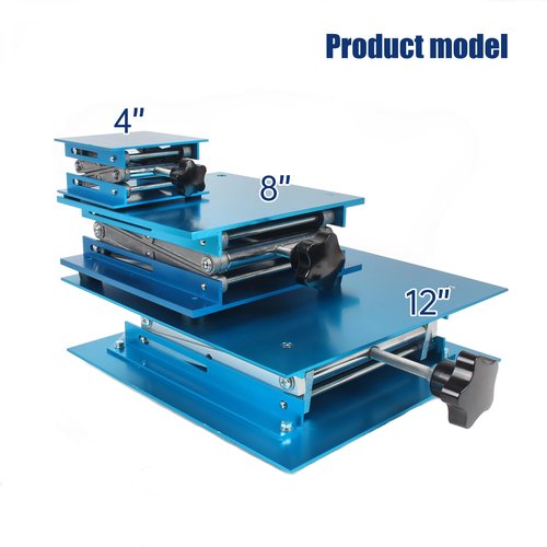 XUNKUANER Lab Jack, 7.87x7.87 inch Aluminum Oxide Lifting Platform Lab Lifter Stand Table Scientific Laboratory Scissor Jack, Vertical Lift Range 80 to 355mm (20x20cm/7.87''x7.87'')