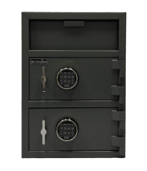 SOUTHEASTERN F2820EE Double door drop depository safe for business with quick access digital lock