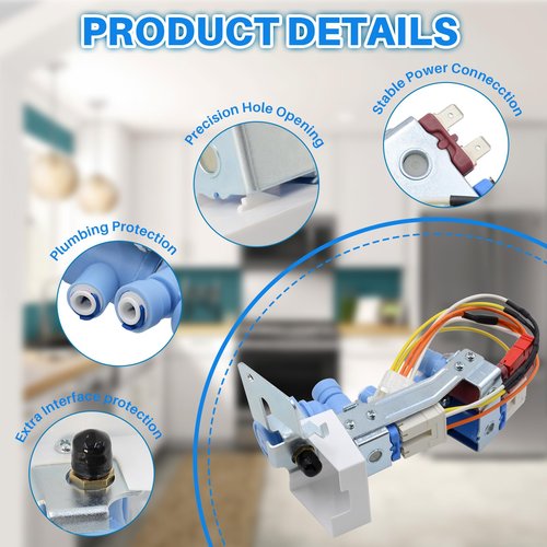 New Upgrade WR57X30890 Refrigerator Water Inlet Valve - Compatible with GE, Hotpoint, Haier, Replaces WR57X26569, WR57X30891, AP6891693, PS12727426, 3 Year Warranty