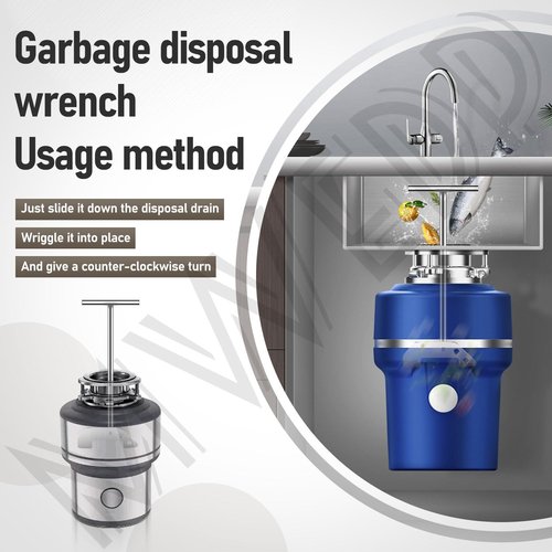 MWEDP Garbage Disposer Unjamming Wrench Compatible with Waste King and Moen Garbage Disposals, Fits Unclog Kitchen Sink Clogging (Wriggle It Into Place, And Give A Counter-Clockwise Turn)