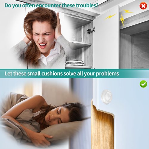 250PCS Cabinet Door Bumpers，Sound Dampening Self Adhesive Bumper Pads for Drawers, Table Tops, Laptop,Wall Protection