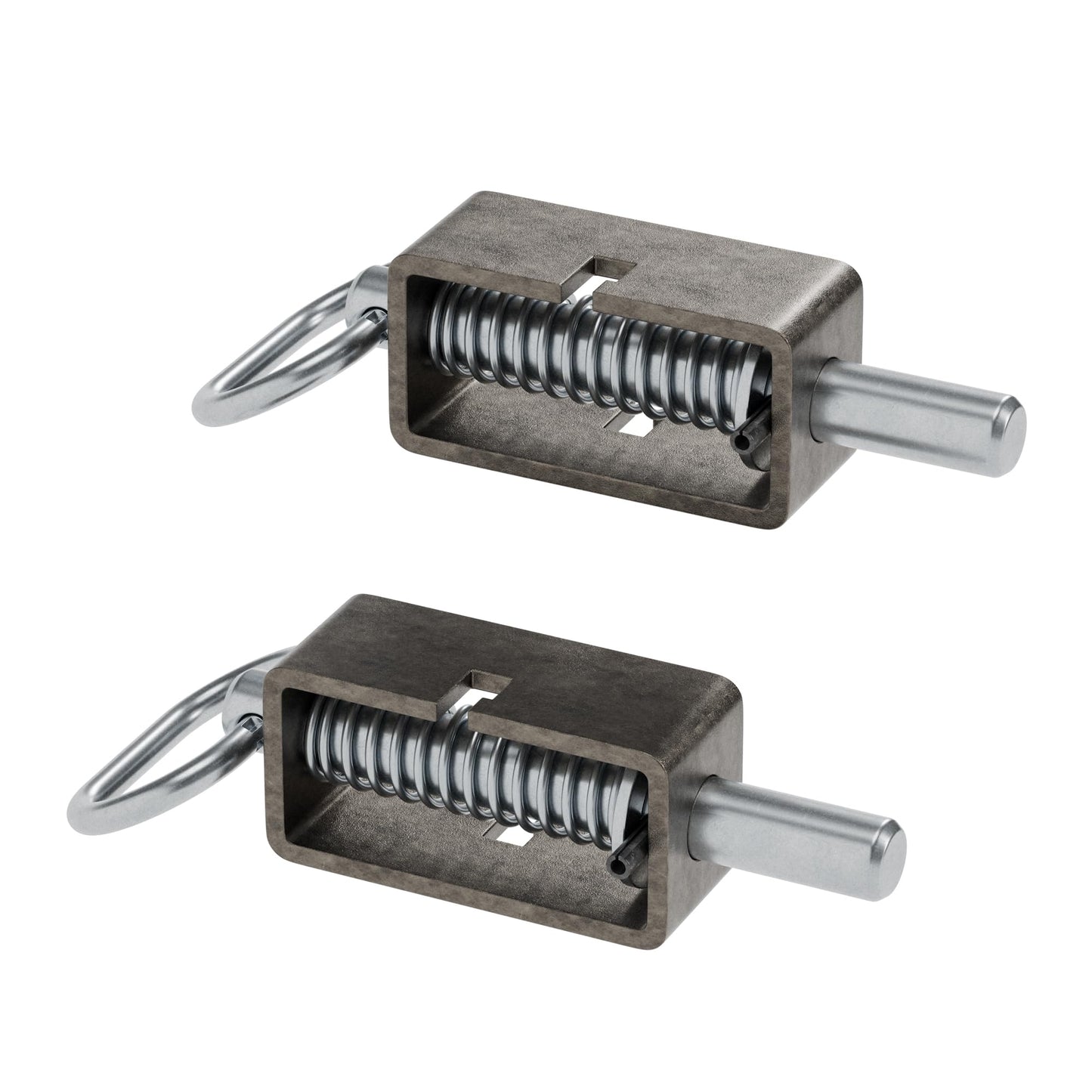 SANKINS 5-1/8'' Trailer Gate Latch, Weld-On Spring Latch Lock, Heavy-Duty Trailer Latch with Plain Tube, Spring Loaded Latch for Utility Trailer Gate, Pack of 2