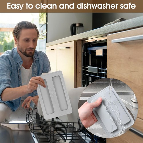 GEEHUA 2Pcs Silicone Toaster Cover, 2 Slice Toaster Dust Covers Bread Machines Dustproof Lid Bread Maker Appliance Accessories for Breads Sandwich Machine(Gray)