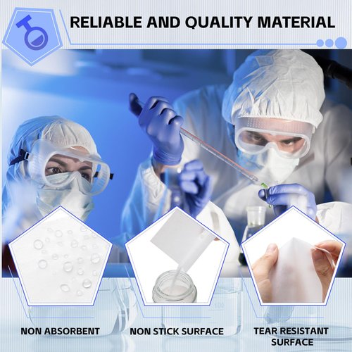 Mooliwe 2000 Pcs Cellulose Weighing Paper Sheet Laboratory Sample Weighing Paper Weigh Papers, Nitrogen Free, Non Absorbing, Non Stick, High Gloss for Scale Measurement Samples Transfer, 4 x 4 Inches