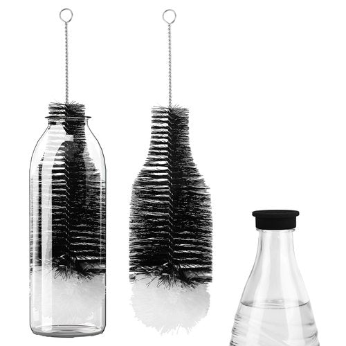 Bottle Brush for Sodastream Bottle, Soda Bottle Cleaning Brush with Gentle & Anti-Scratch Bristles Bottle Cleaner Bottle Washing Brush for Soda Bottles