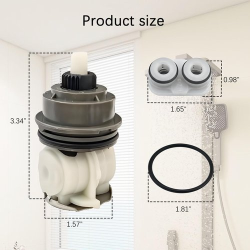 RP46463 Shower Cartridge Replacement for Delta Monitor 17 Series Dual Function Bath Tub and Shower Faucet Valve with Seat and Spring Adapter (2006 - Present)