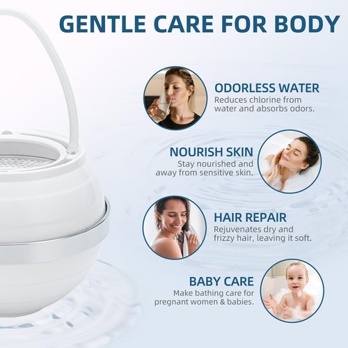 Bath Water Filter, Bathtub Water Filter, Bath Filter for Tub，Bath WaterFilter for Tub Faucet - BPA Free - White