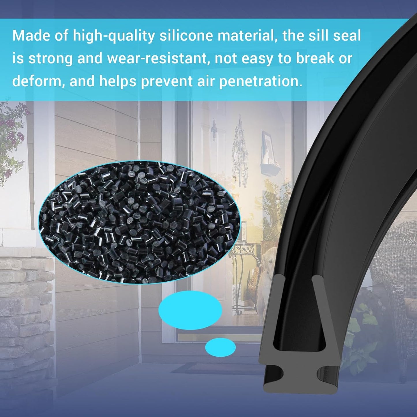 Storm Door Sweep Replacement for Larson & Pella Storm Door Expander Sweep, CH9030501 Sweep for Vinyl and Metal Door Sweep Assembly - Style 1
