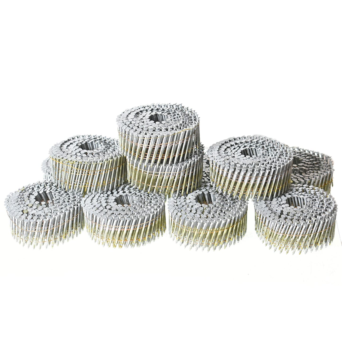 marddpair 15 Degree Coil Siding Nails 1-1/2-Inch x .092-Inch Collated Wire Coil Nails Full Roundhead Hot-dipped Galvanized 3600 Count