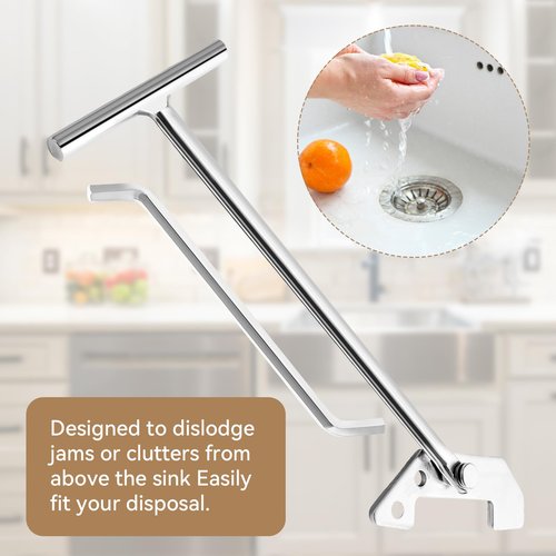 Belleone Garbage Disposer Unjamming Wrench, Durable Garbage Disposal Wrench for Moen, Waste King, InSinkErator Garbage Disposal, Kitchen Unclogger Wrench Tool for Jams Clutter Removal