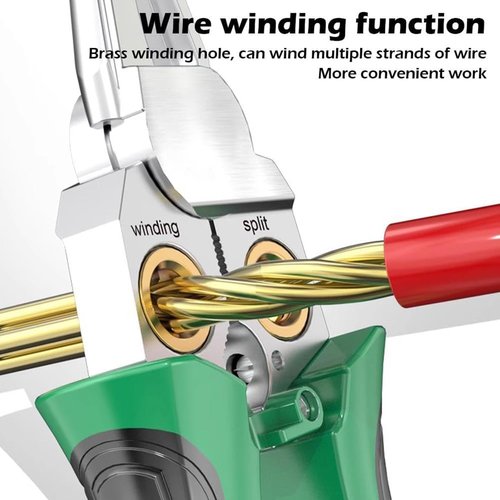 Seese Wire Stripper, 8 in 1 Wire Stripper, Pinzas De Electricidad, Electric Pliers, Pro Multicraft Wire Stripping Tool, Electric Wire Stripping Tool for Cutting and Pulling (Green)