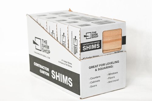 Cedar Wood Shims, 560 Count Bulk Contractor case, 100% kiln Dried 8" Cedar shims