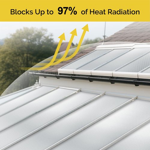 fowong Reflective Bubble Insulation Sheet, Double Side Window Insulation for Summer Heat, 48" x 10 Ft Aluminum Foil Bubble Shield, Sun Reflector for Window, RV, Garage Door, Roof
