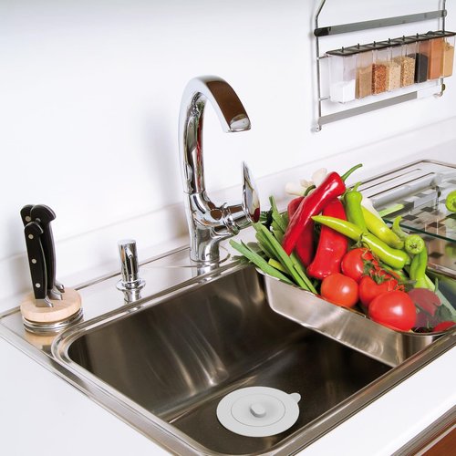 Silicone Kitchen Sink Drain Catcher with Lid, 4 Pack Grey Strainers for 3.1–3.9 Inch Openings, Anti-Clog Reusable Sink Stopper Covers, Odor-Proof & Easy to Clean