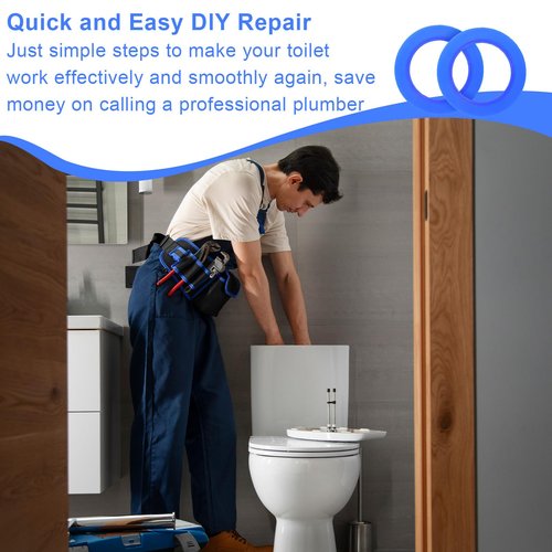 American Standard Toilet Repair Kit 7301111-0070a - 6 Pc Flush Valve Seal & Fill Valve Seal Set with O Rings - Silicone Toilet Flapper Replacement, Stops Leaks, Inside Tank Parts