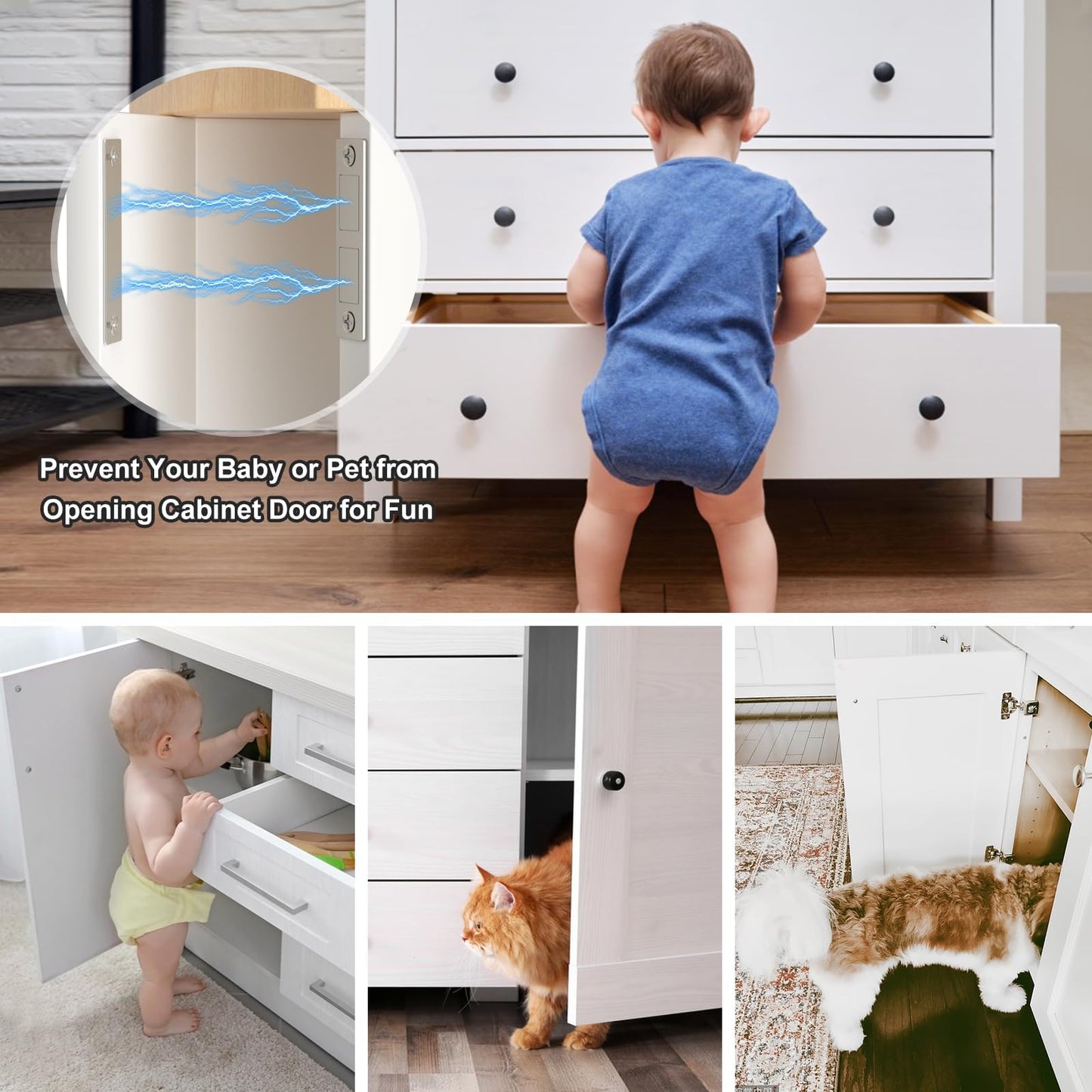 Magnetic Door Catch, Jiayi 30 LB Cabinet Door Magnetic Catch Heavy Duty, 2 Pack Magnets Door Closer, Screw on Magnet Closet Door Catch, Double Drawer Magnets Latch for Wardrobe Cabinets Closing