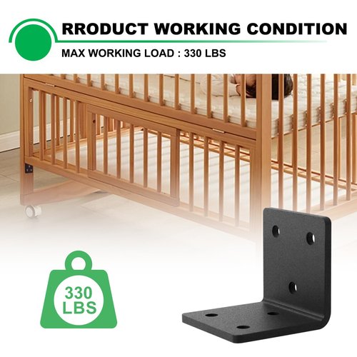 Andorm 8 Pack Heavy Duty Corner Angle Brackets for Outdoor Framing 3-1/2" x 3-1/2" 90 Degree Thickness 6.5mm(1/4"), L Bracket for Wood 4X4