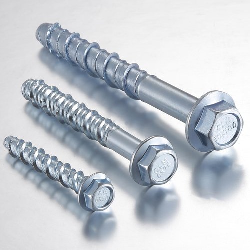 Wensilon 1/2" x 4" Zinc Plated Large Diameter Concrete Screw for Anchoring to Masonry, Brick or Block (30pcs)