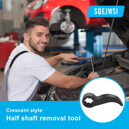 SQEJWSI 2Pcs Pry Bar Wrench Adapter & Ratchet Pry Bar Attachment for 1/2" 8pt Square Profile, Crowbar Adapter Head, Tight Space Half Shaft Removal Car Repair Tools