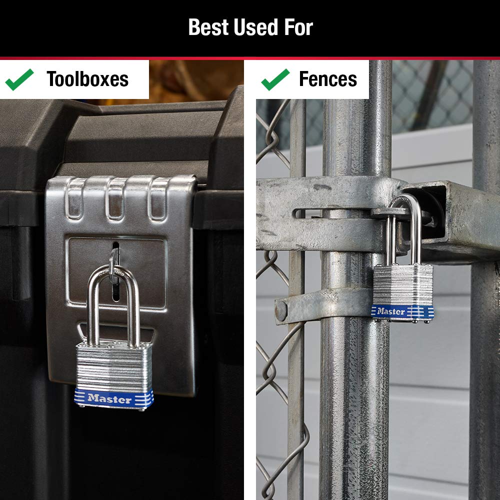 Master Lock 3DLF Outdoor Padlock with Key, 1 Pack