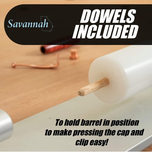 Savannah Pen Press with Anodized Aluminum Base and Adjustable Assembly Rod with UHMW Pressure Stop for Assembling Pen Parts | Exerts up to 30 Pounds of Pressure