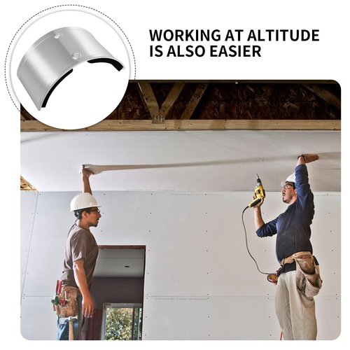2PCS Drywall Stilt Replacement Parts, Universal Aluminum Alloy Curved Leg Plates, Stilt Accessories for Home Improvement, Wiring, Plastering, and Painting (2PCS Silver)