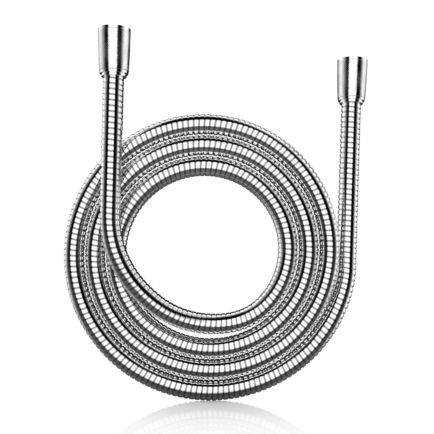 PWERAN Shower Hose 71 Inches Stainless Steel Extra Long Handheld Shower head Hose Flexible and Durable (Chrome)